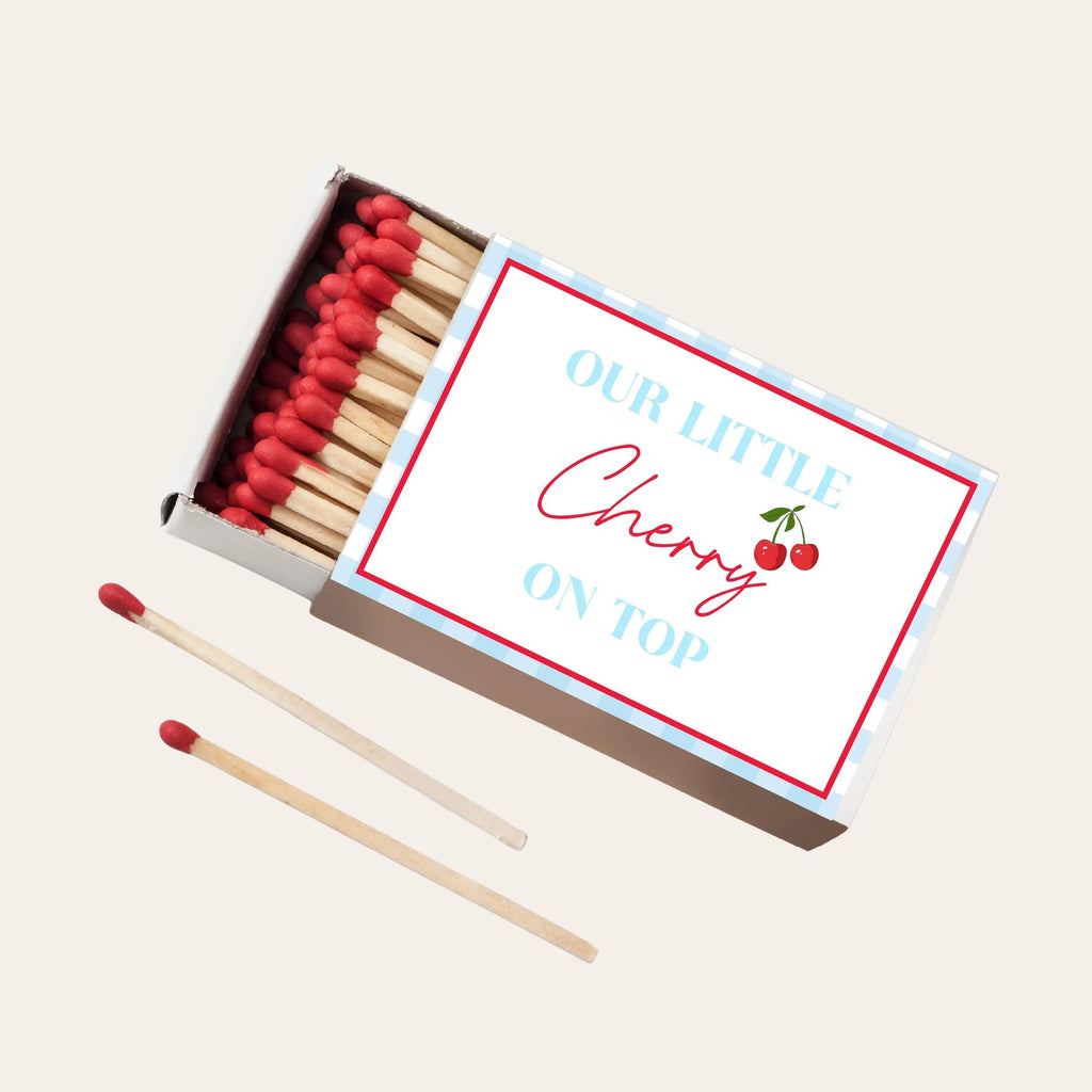 Our Little Cherry On Top Matchboxes – Custom Baby Shower & Gender Reveal Favors Twentynine Luxury