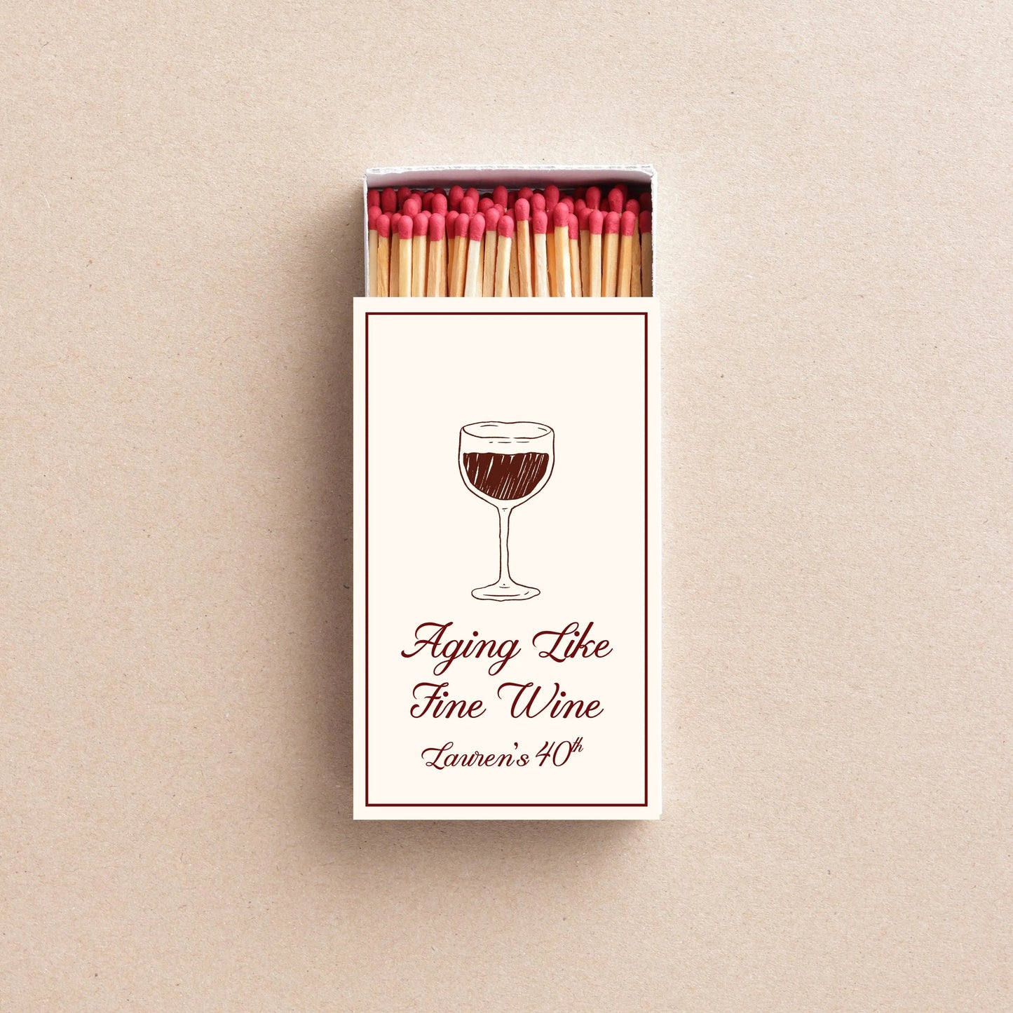 Aging Like Fine Wine Matchboxes Birthday Party Favors Wine Themed Birthday Custom Matchboxes Elegant Milestone Birthday Gifts Twentynine Luxury