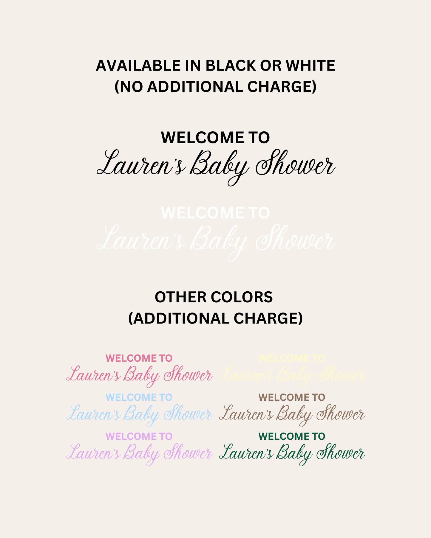 Custom Baby Shower Welcome Mirror Decal Welcome to [Name] Baby Shower Sign Personalized Baby Shower Entrance Sign Mirror Sticker Twentynine Luxury