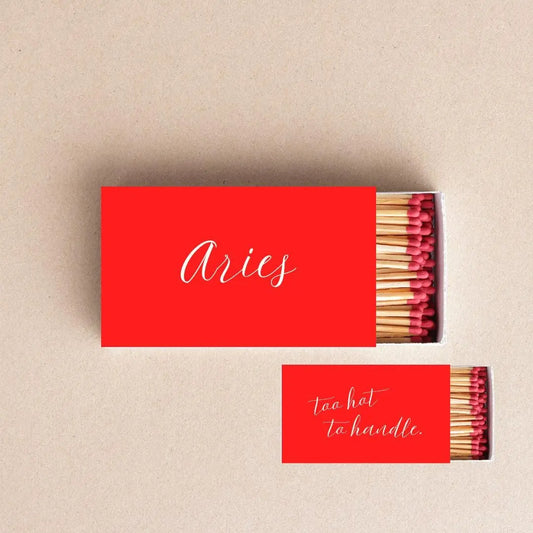 Aries Matchboxes – Zodiac “Too Hot to Handle” Candle Lover Gift Twentynine Luxury