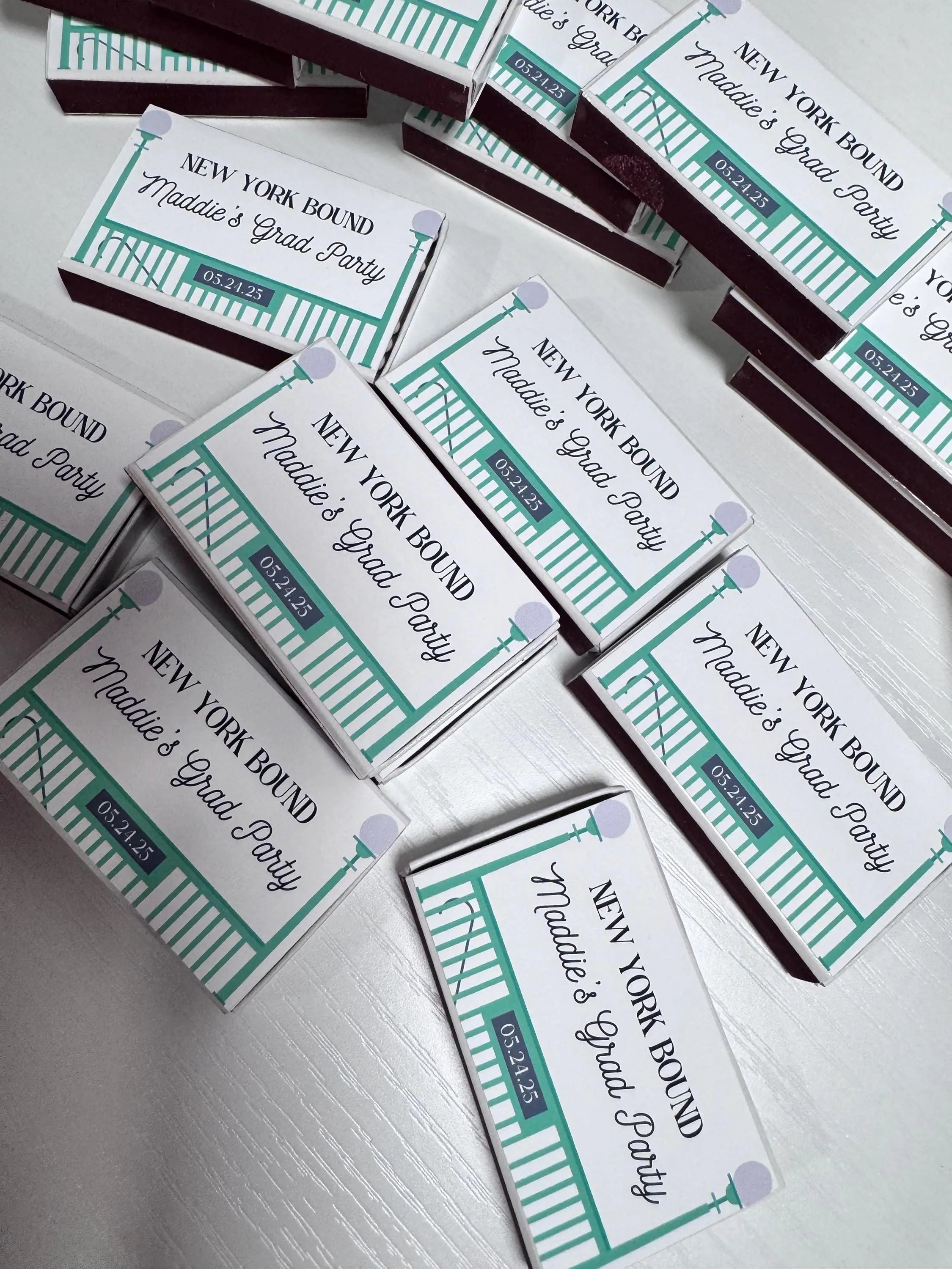 Custom New York Matchboxes NYC Wedding Favors, MetroCard, I Love NY Designs, Personalized Event Matches, Unique Party Souvenirs Twentynine Luxury