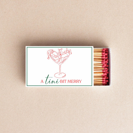 A Tini Bit Merry Matchboxes – Custom Christmas Party & Holiday Favors Twentynine Luxury