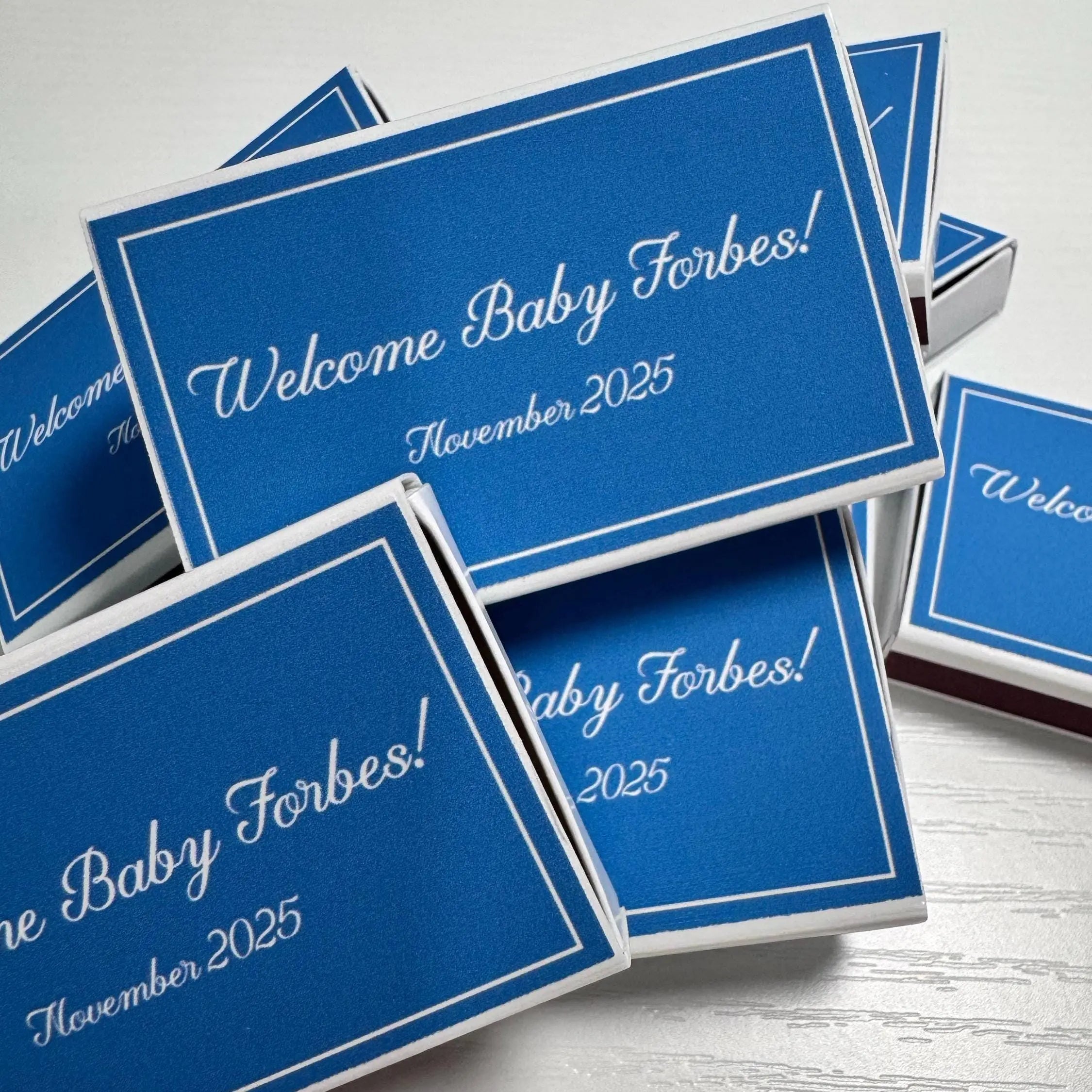 Custom Baby Shower Matchboxes – Personalized Baby & Gender Reveal Party Favors Twentynine Luxury