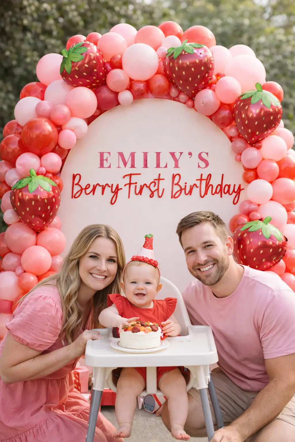 Berry First Birthday Arch Sign Strawberry First Birthday Backdrop Custom Name Birthday Sign 1st Birthday Party Decor Girl Twentynine Luxury