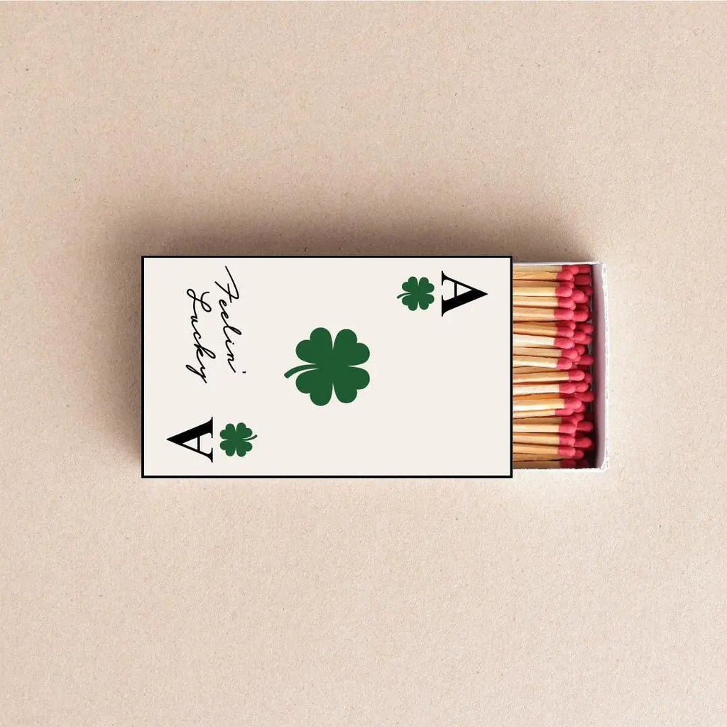 Feelin’ Lucky Matchboxes – Shamrock Playing Card Party & Wedding Favors Twentynine Luxury