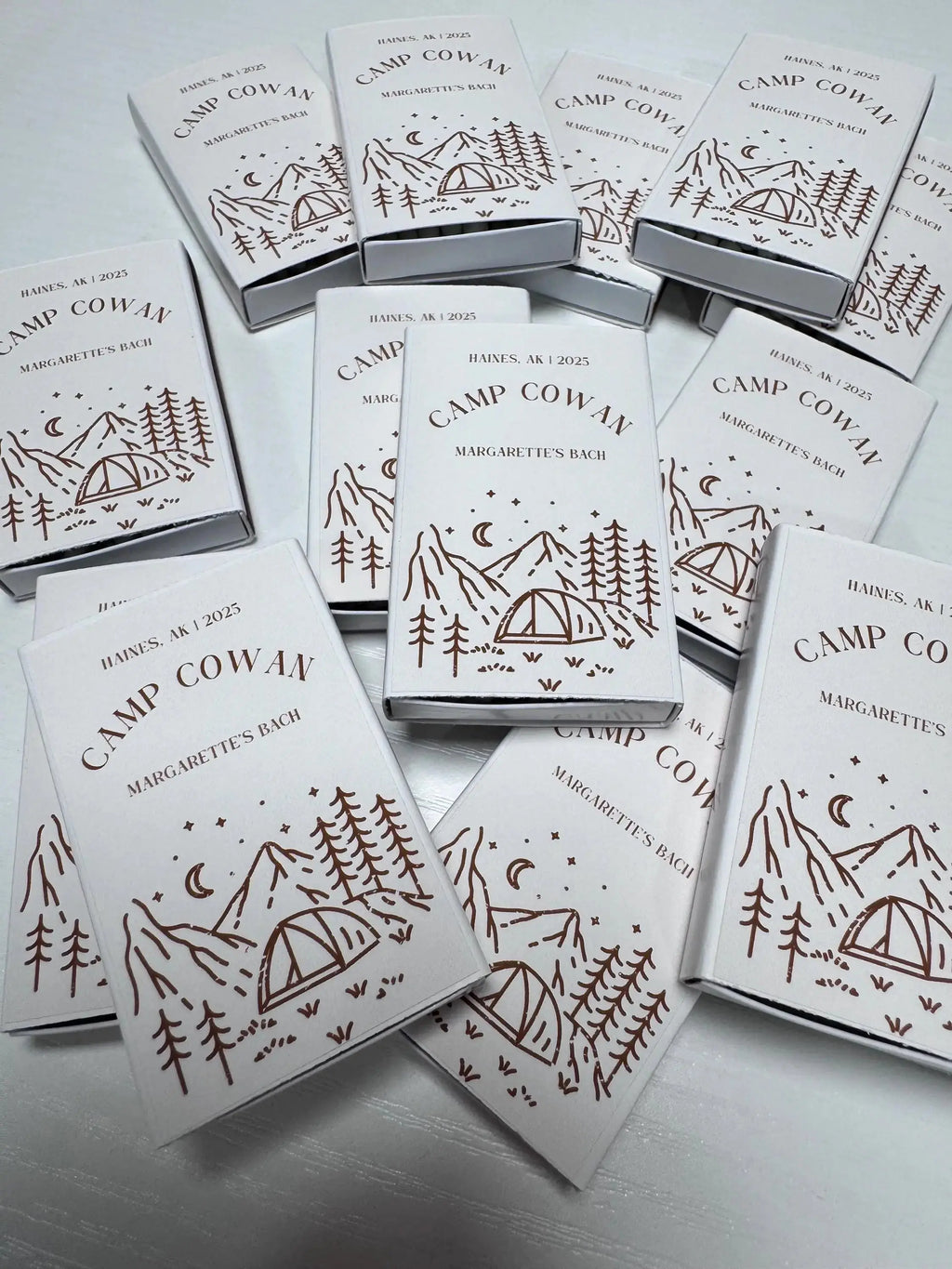 Camp Bachelorette Matchboxes – Custom Campfire Bachelorette Party Favors Twentynine Luxury