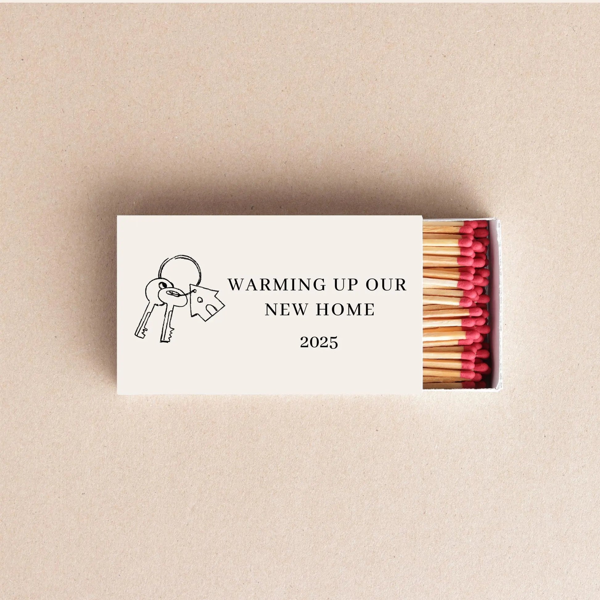 Custom Housewarming Matchboxes Warming Up Our New Home Realtor Gift, New Home Favor, Personalized Matchbox Twentynine Luxury