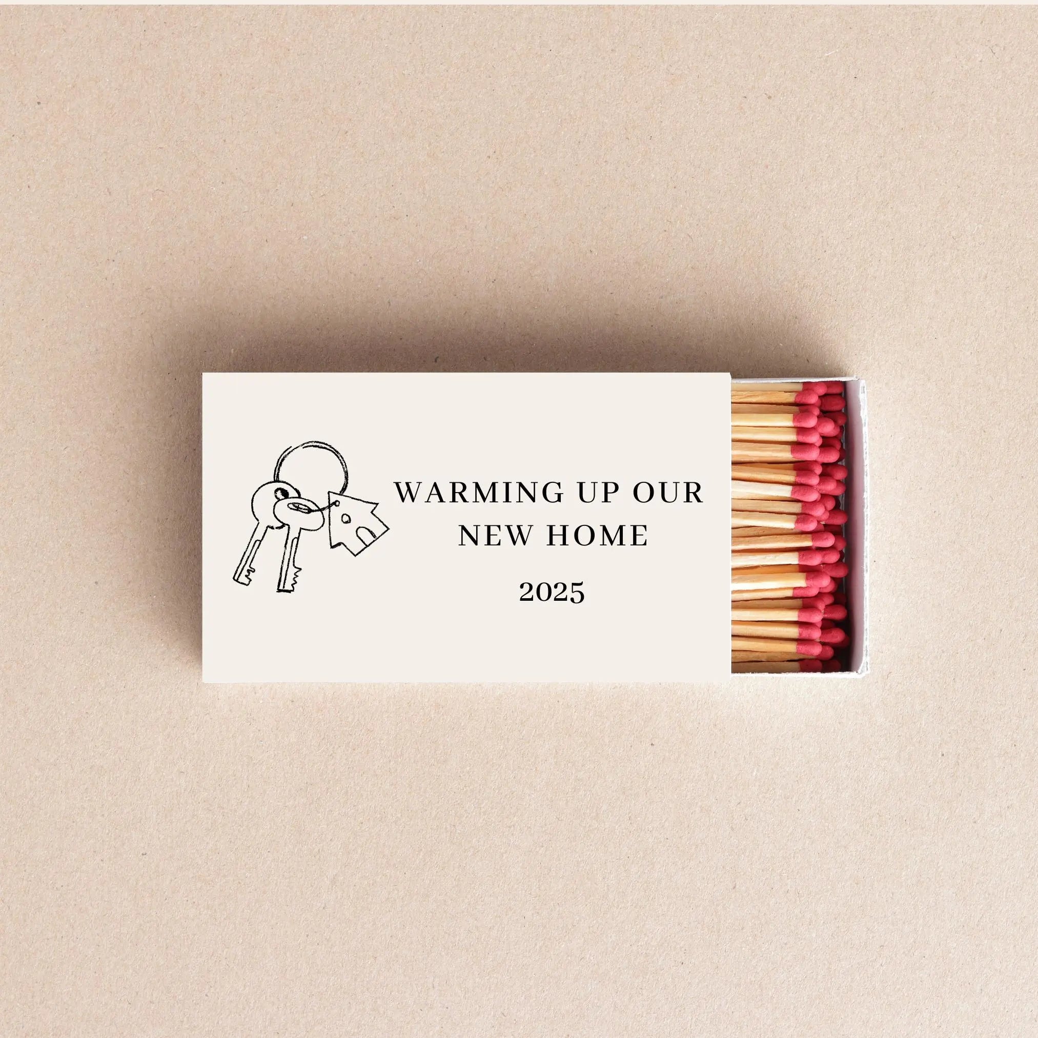 Custom Housewarming Matchboxes Warming Up Our New Home Realtor Gift, New Home Favor, Personalized Matchbox Twentynine Luxury
