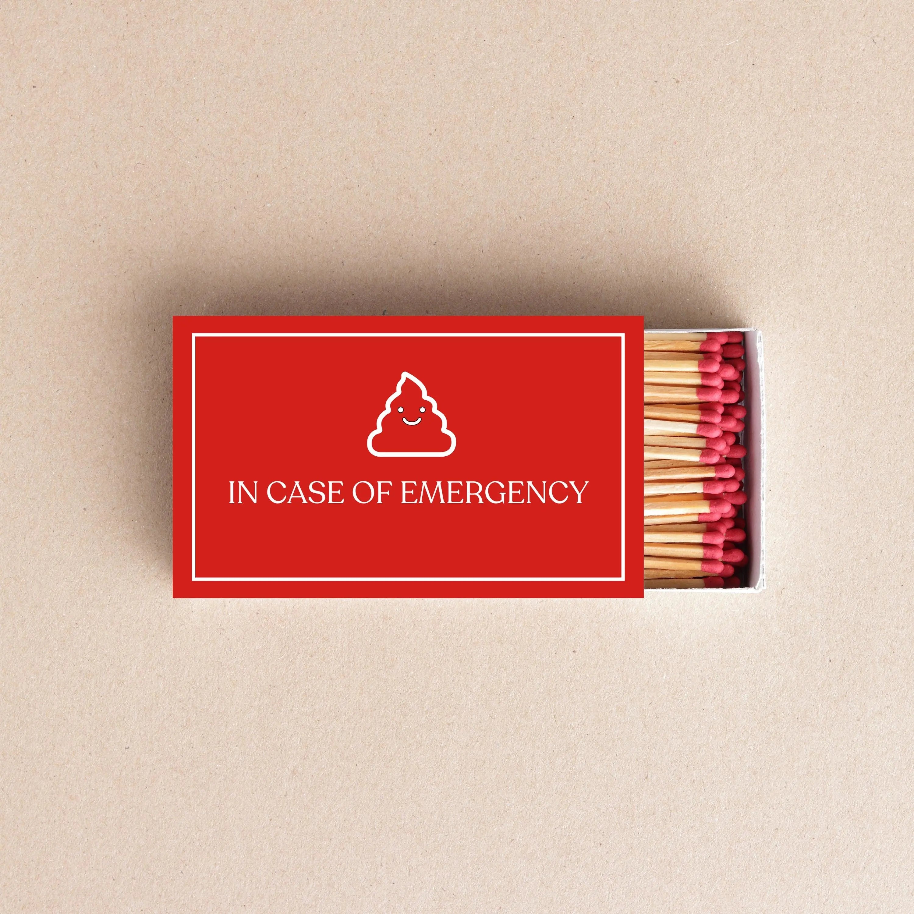 In Case of Emergency Matchboxes – Funny Bathroom Decor & Housewarming Gift Twentynine Luxury