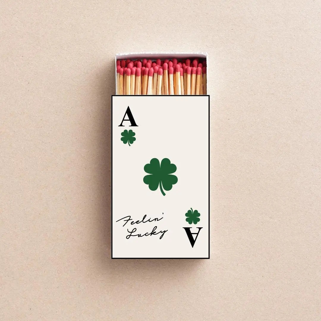 Feelin’ Lucky Matchboxes – Shamrock Playing Card Party & Wedding Favors Twentynine Luxury