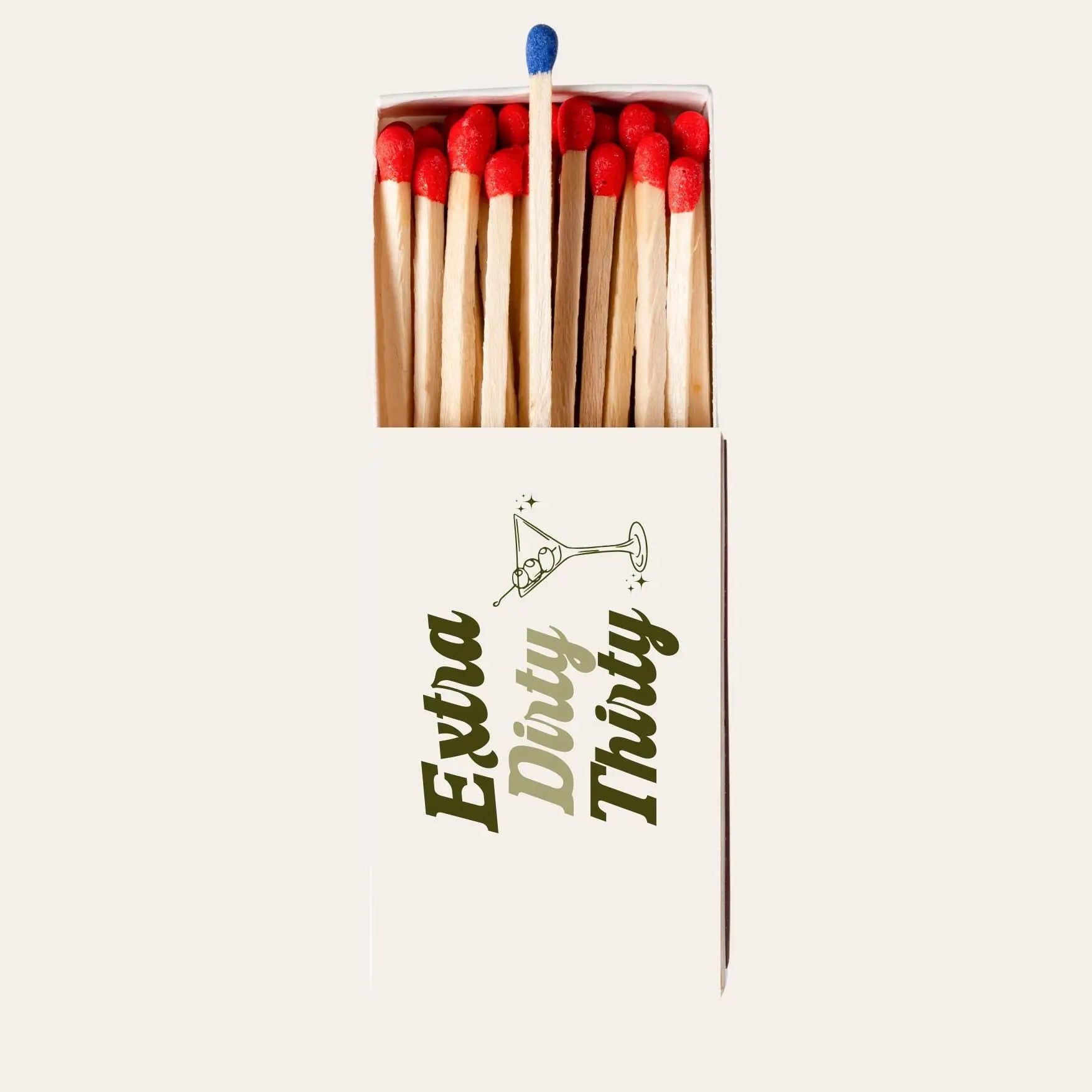 Extra Dirty Thirty Matchboxes – 30th Birthday & Martini Theme Party Favors Twentynine Luxury