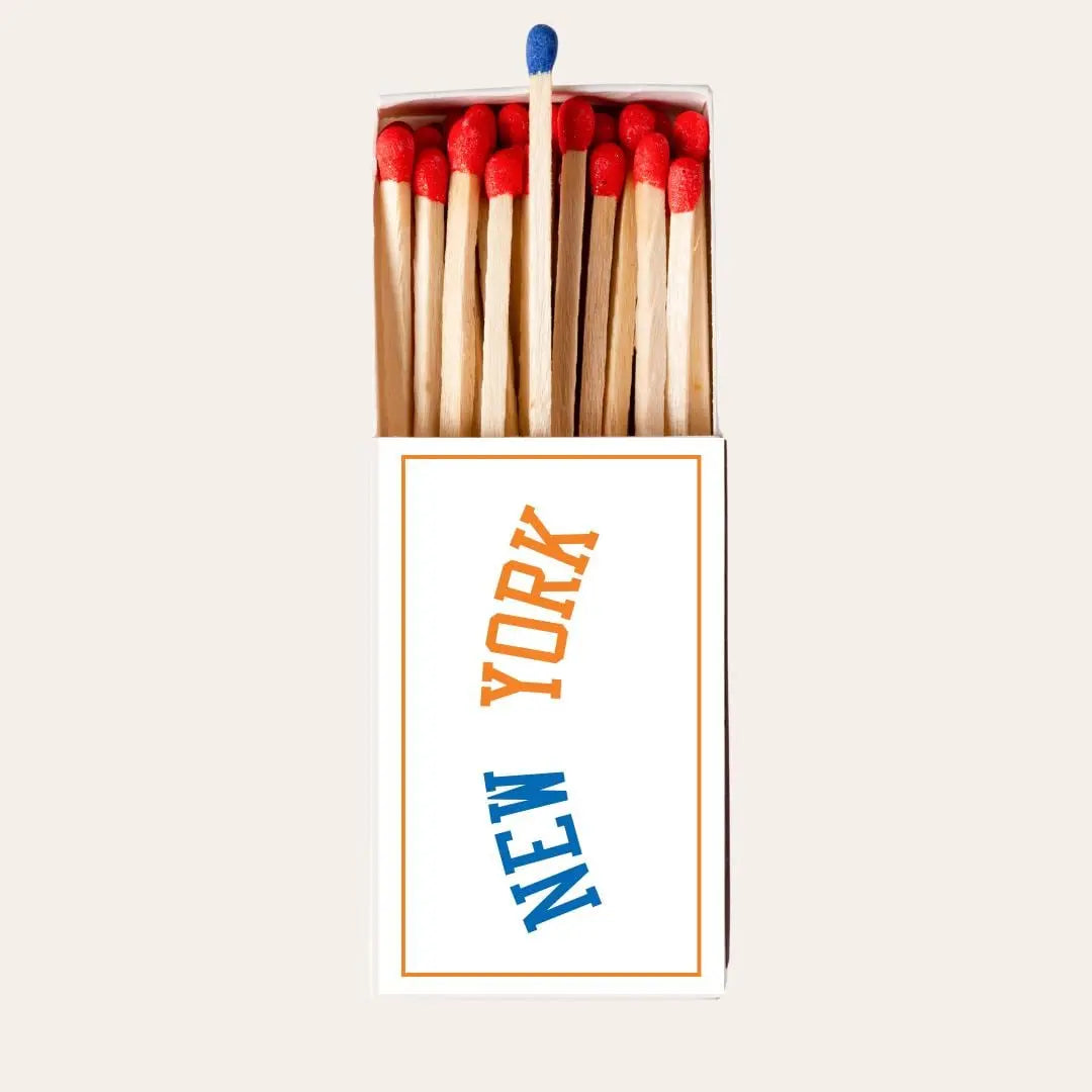 New York Matchboxes – Custom Orange & Blue Event Favors Twentynine Luxury