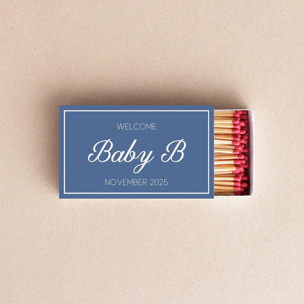 Custom Baby Shower Matchboxes – Personalized Baby & Gender Reveal Party Favors Twentynine Luxury