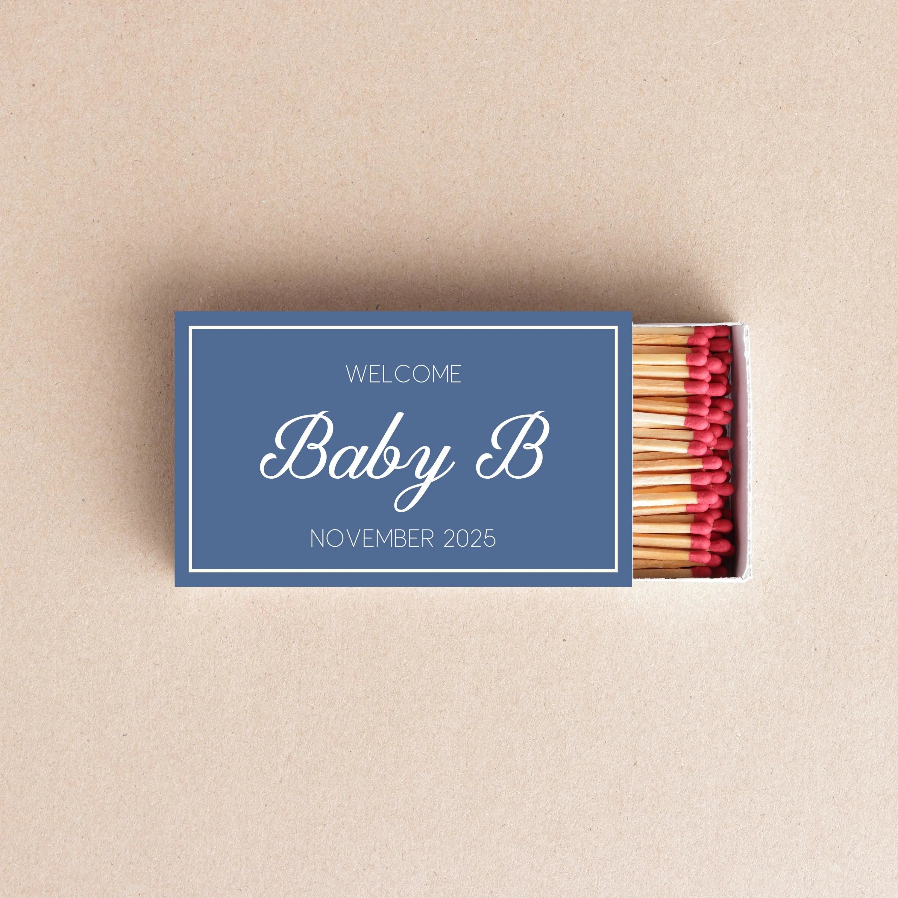 Custom Baby Shower Matchboxes – Personalized Baby & Gender Reveal Party Favors Twentynine Luxury