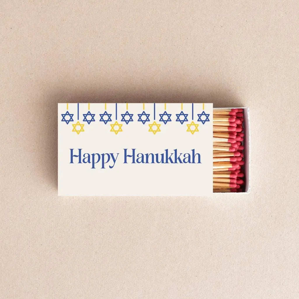 Happy Hanukkah Matchboxes – Personalized Jewish Holiday Party Favors Twentynine Luxury