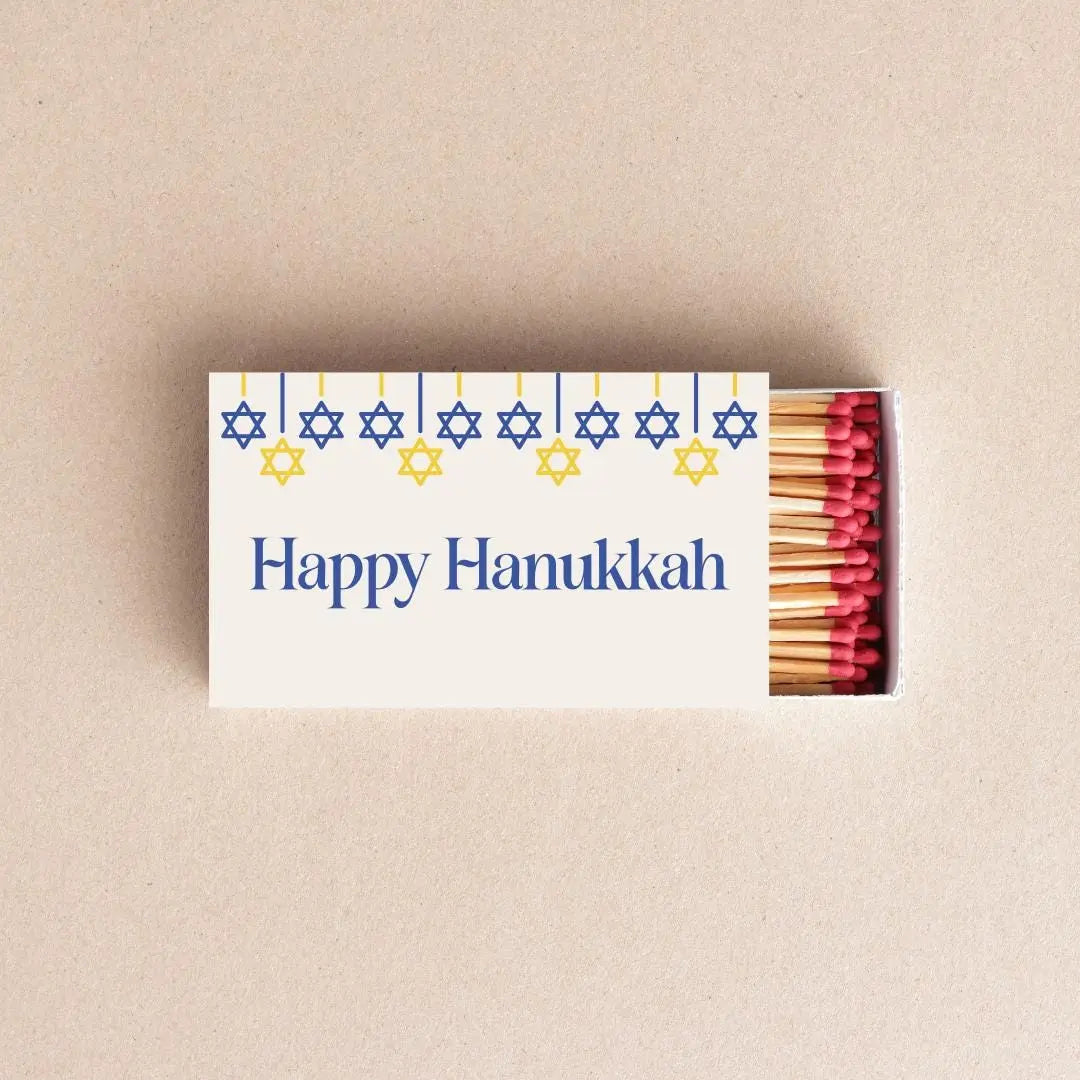 Happy Hanukkah Matchboxes – Personalized Jewish Holiday Party Favors Twentynine Luxury