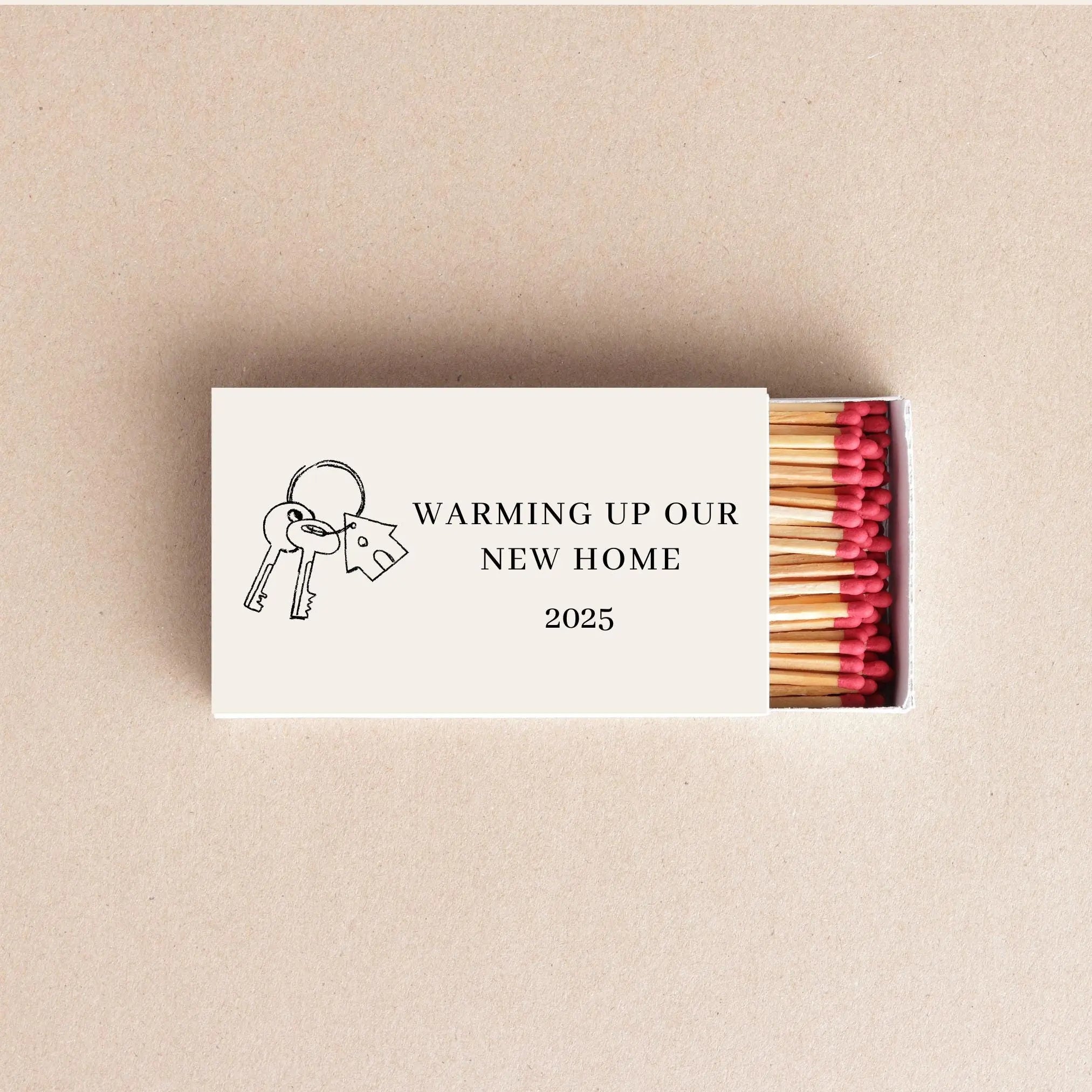 Custom Housewarming Matchboxes Warming Up Our New Home Realtor Gift, New Home Favor, Personalized Matchbox Twentynine Luxury