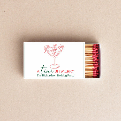A Tini Bit Merry Matchboxes – Custom Christmas Party & Holiday Favors Twentynine Luxury