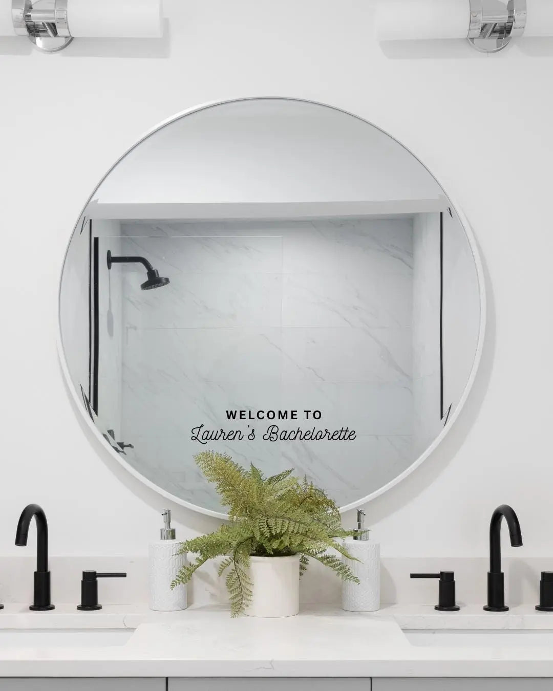 Custom Bachelorette Mirror Label – Personalized Vinyl Decal for Party Decor Twentynine Luxury