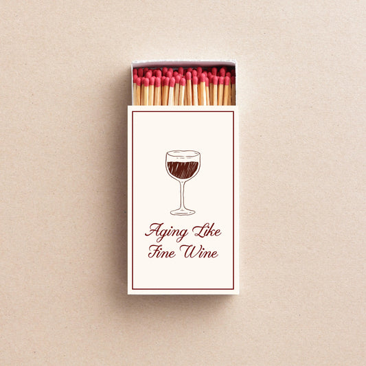 Aging Like Fine Wine Matchboxes Birthday Party Favors Wine Themed Birthday Custom Matchboxes Elegant Milestone Birthday Gifts Twentynine Luxury