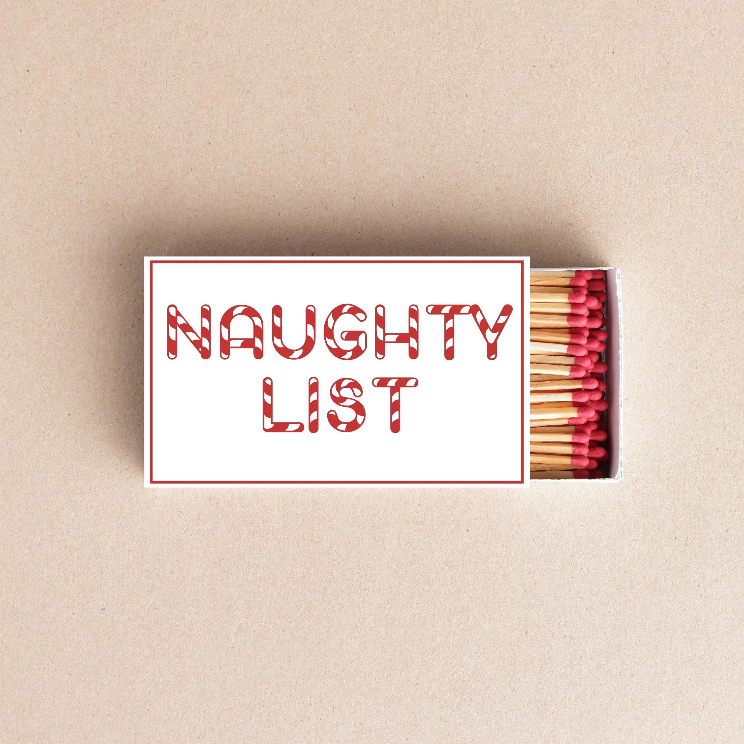 Naughty or Nice List Matchboxes – Christmas Matchbox Favors & Holiday Decor Twentynine Luxury