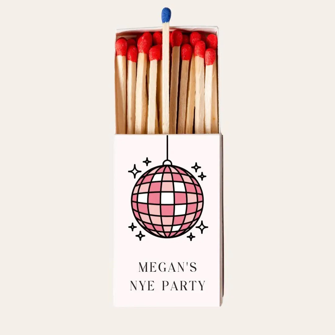 Hello 2026 Matchboxes – New Year’s Eve Party Favors & Disco Decor Twentynine Luxury