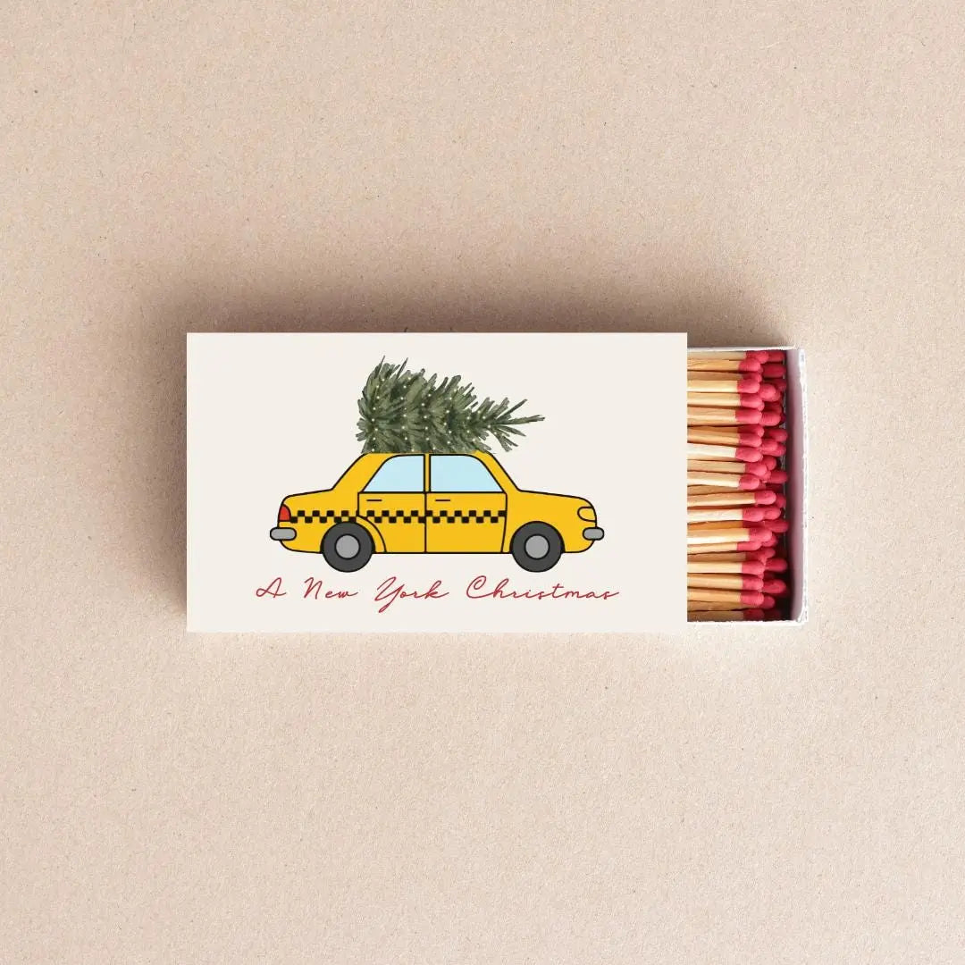 A New York Christmas Matchboxes NYC Taxi Christmas Favors Holiday Party Matches Christmas Decor Stocking Stuffer Gift Twentynine Luxury