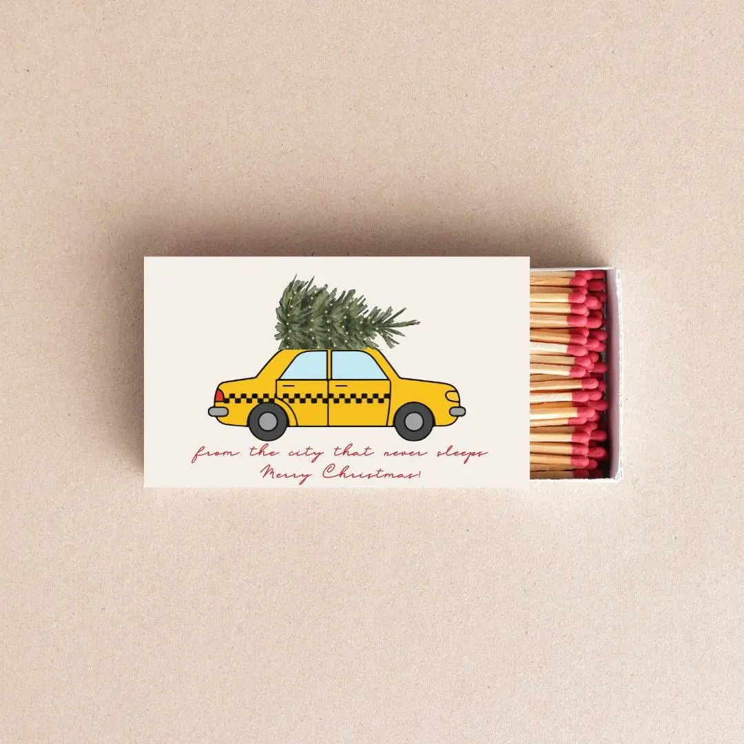 A New York Christmas Matchboxes NYC Taxi Christmas Favors Holiday Party Matches Christmas Decor Stocking Stuffer Gift Twentynine Luxury